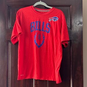 Nike Red Buffalo Bills Short Sleeve Tee with Blue Graphics